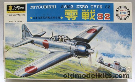 Fujimi 1/70 Mitsubishi A6M3 Zero Type 32, 7A2-100 plastic model kit